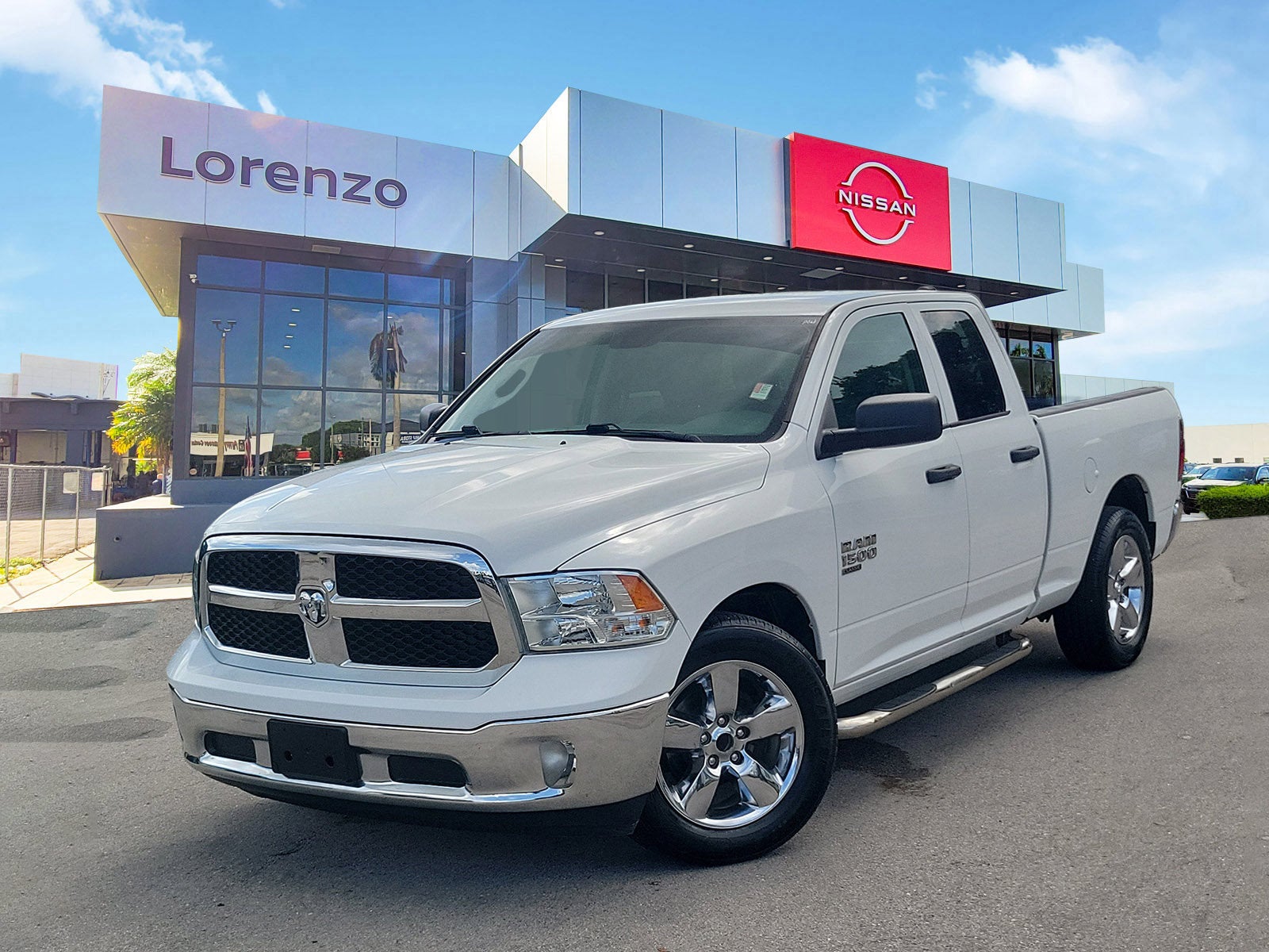 2019 RAM 1500 Classic Tradesman in Bright White Clearcoat — front three-quarter view