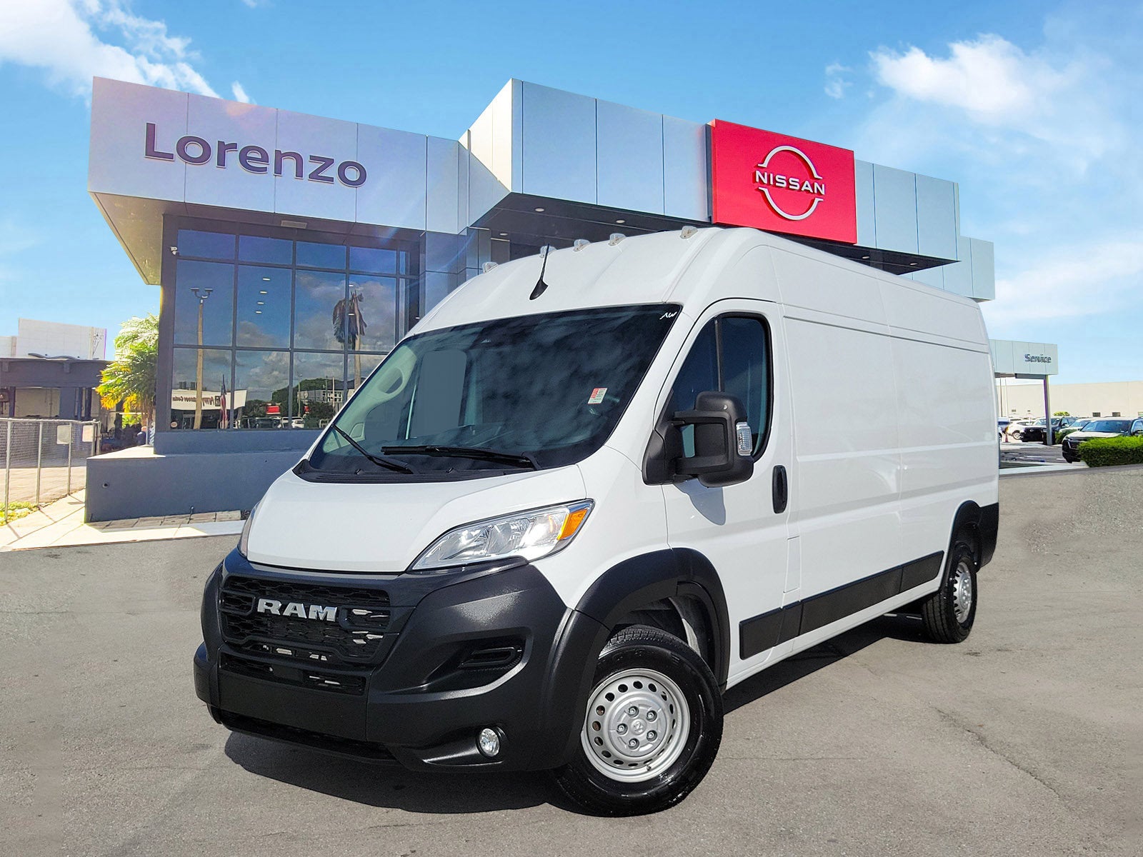 2026 RAM ProMaster Cargo Van Tradesman in Bright White Clearcoat — front three-quarter view