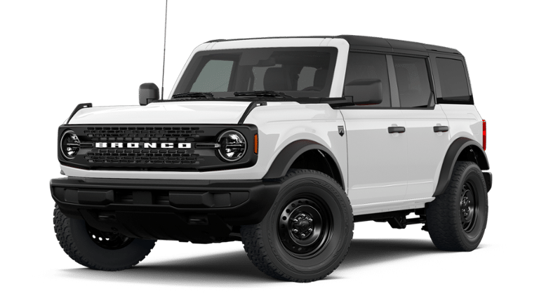 2026 Ford Bronco Big Bend in Oxford White — front three-quarter view