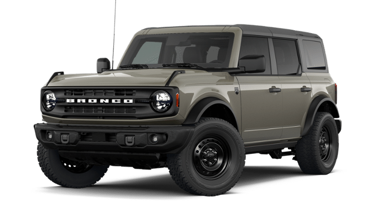 2026 Ford Bronco Big Bend in Marsh Gray — front three-quarter view