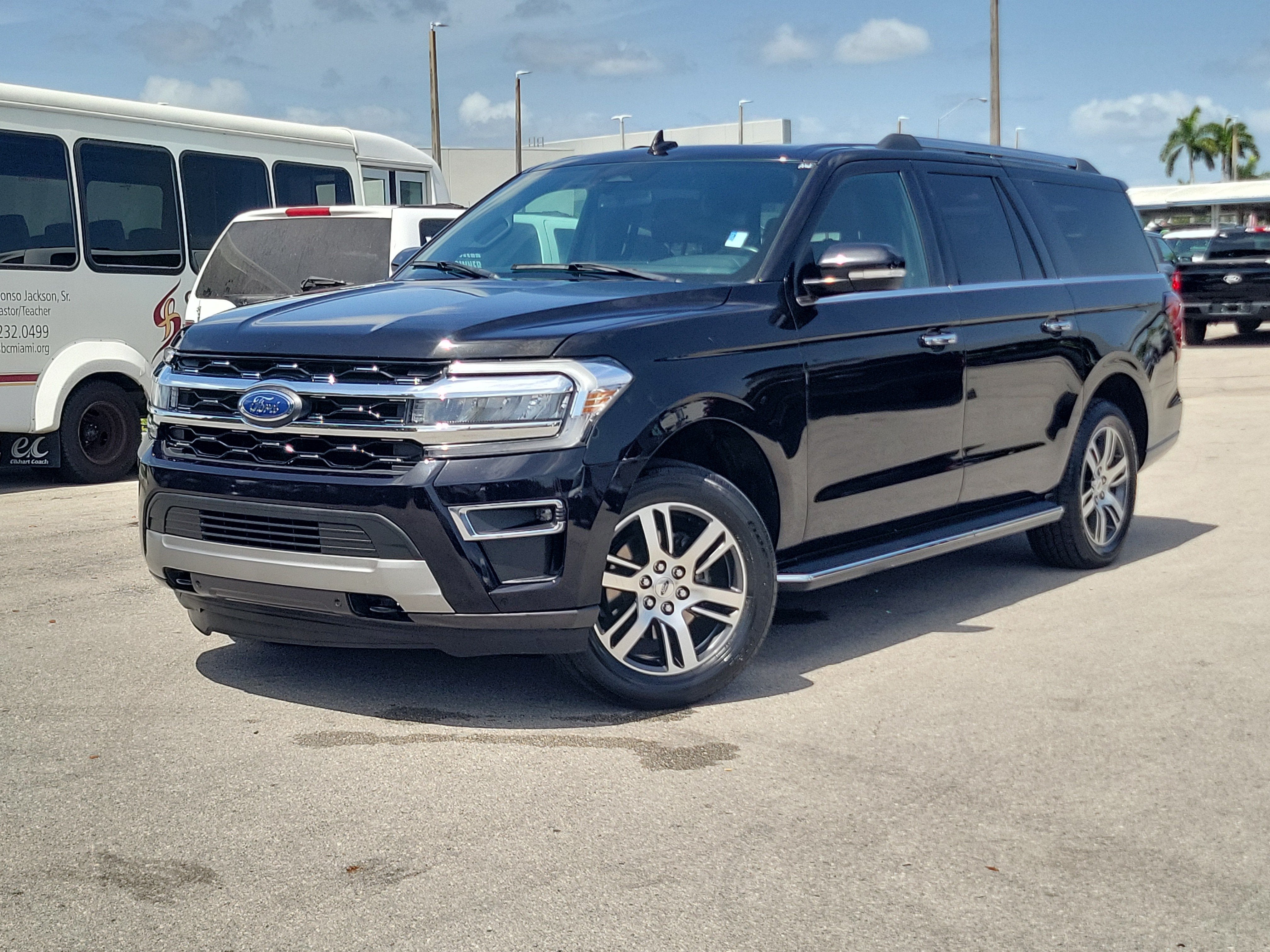2023 Ford Expedition Max Limited in Black Metallic — front three-quarter view