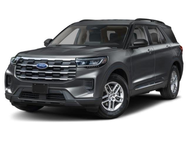 2025 Ford Explorer Active in Black Metallic — front three-quarter view