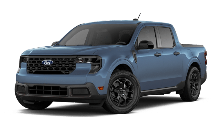 2026 Ford Maverick XLT in Azure Gray Metallic Tri-Coat — front three-quarter view