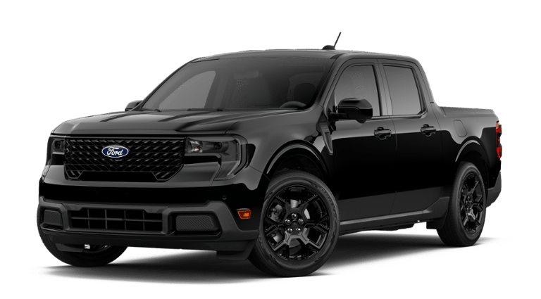 2026 Ford Maverick LARIAT in Shadow Black — front three-quarter view